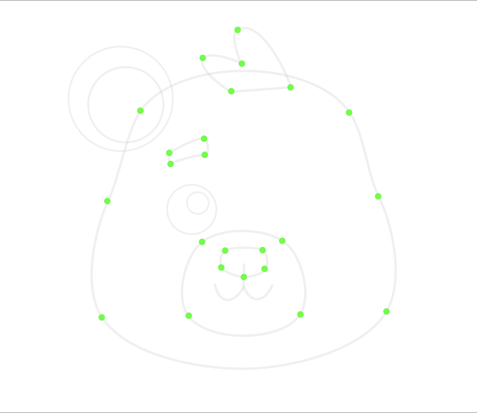 Brown bear outline practice
